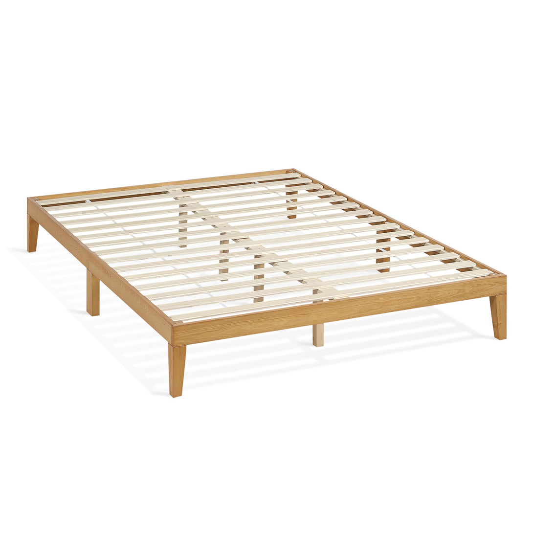 Conival Queen Wooden Bed Frame - Natural Oak