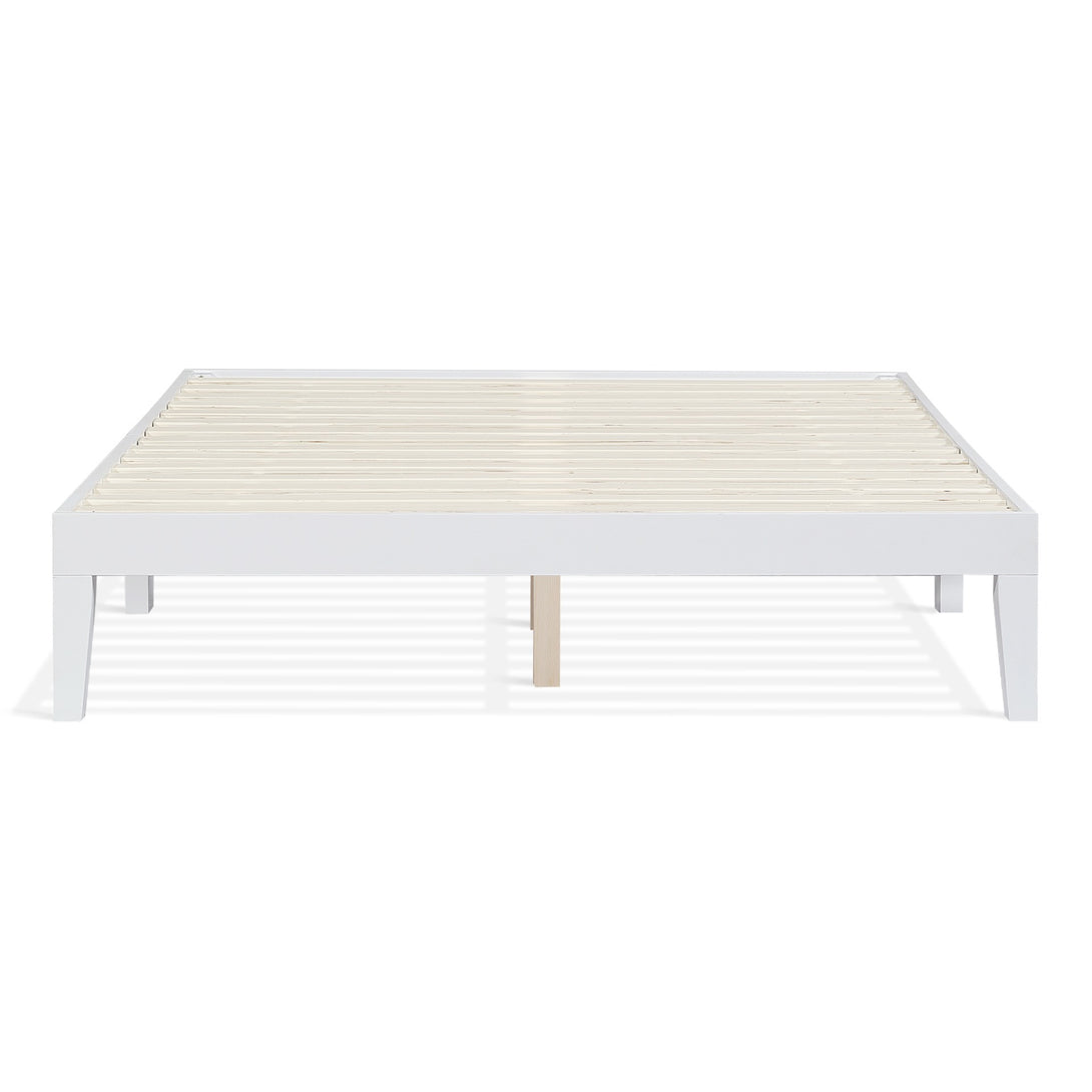 Conival Double Wooden Bed Frame - White