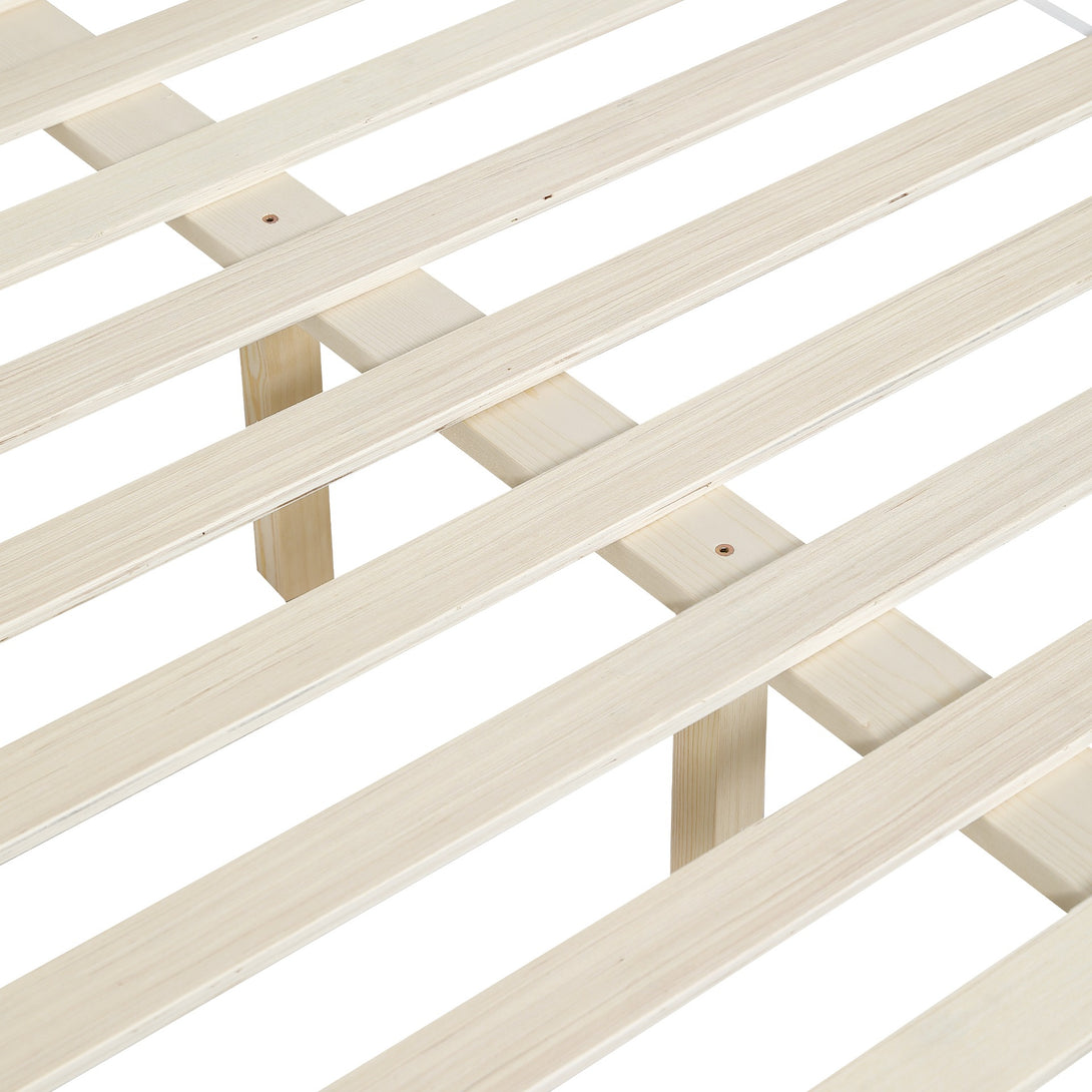 Conival Double Wooden Bed Frame - White