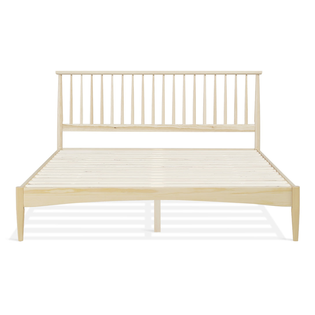 Tolmount Queen Wooden Bed Frame - Light Oak