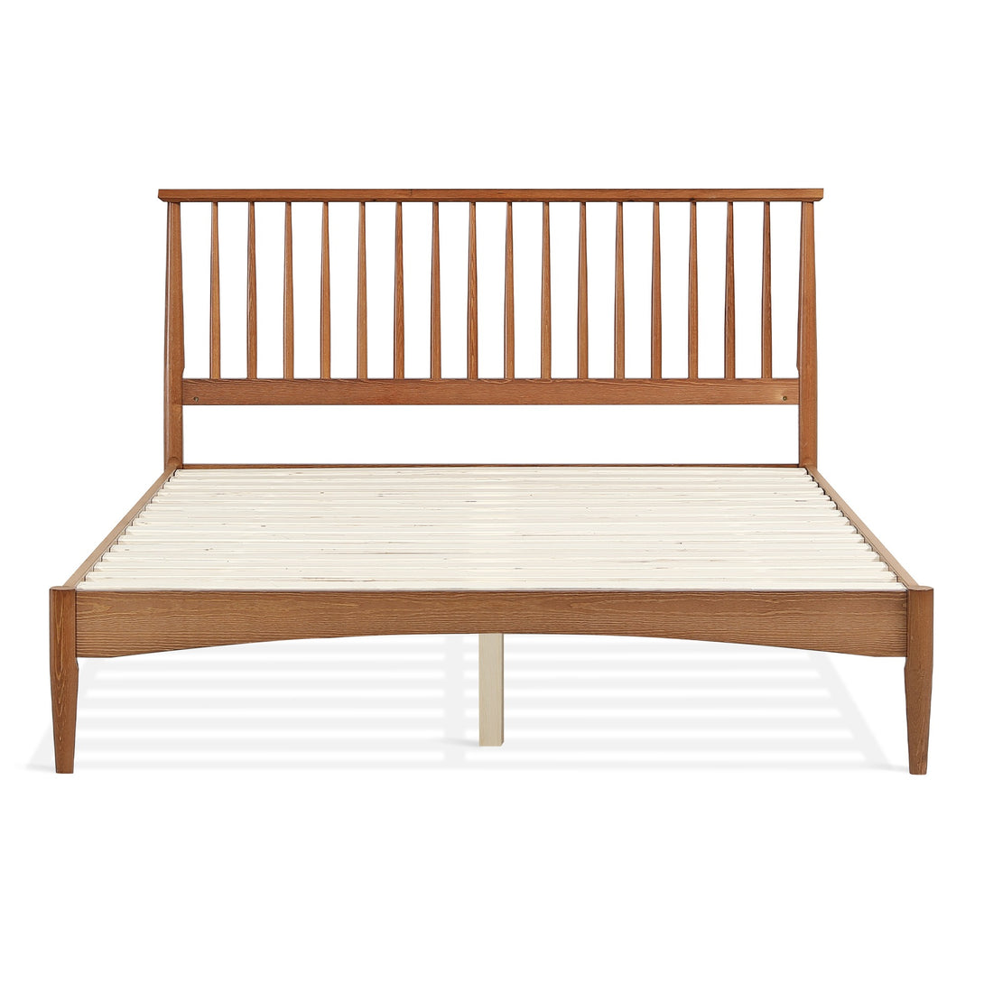 Tolmount Double Wooden Bed Frame - Walnut
