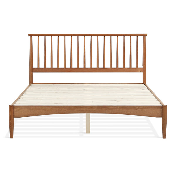 Tolmount Double Wooden Bed Frame - Walnut