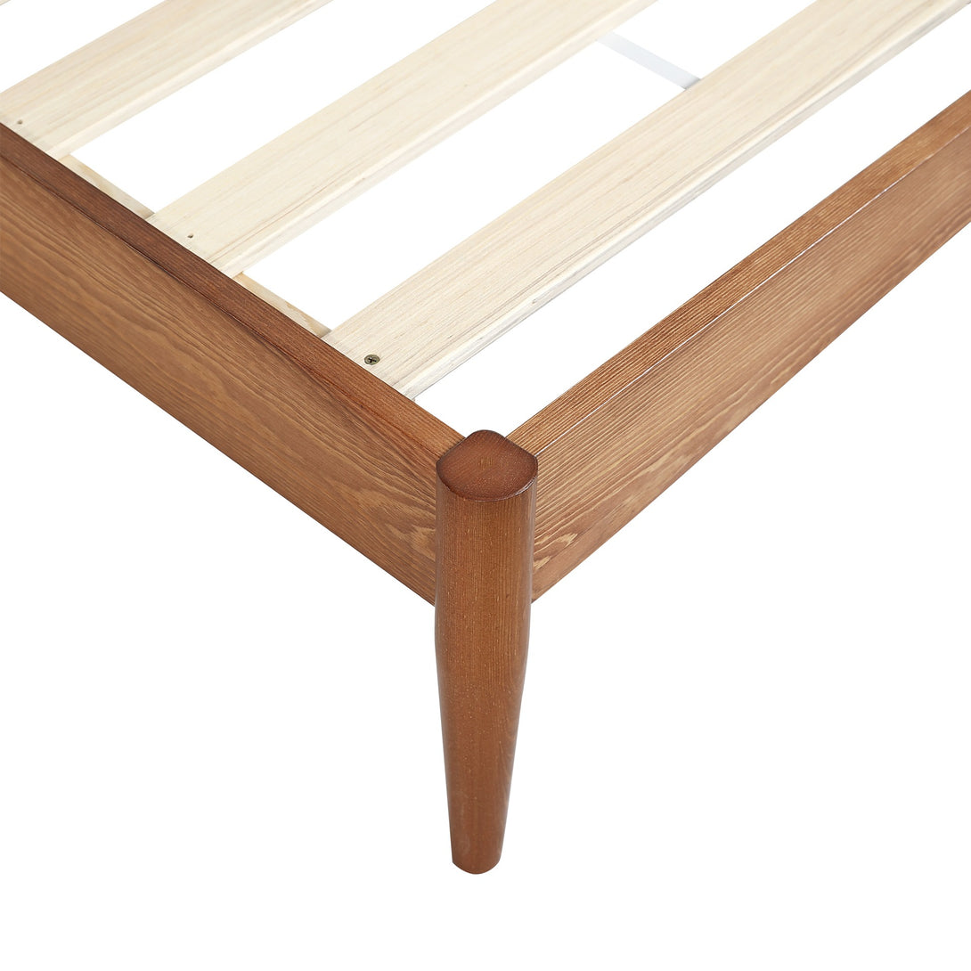 Tolmount Double Wooden Bed Frame - Walnut