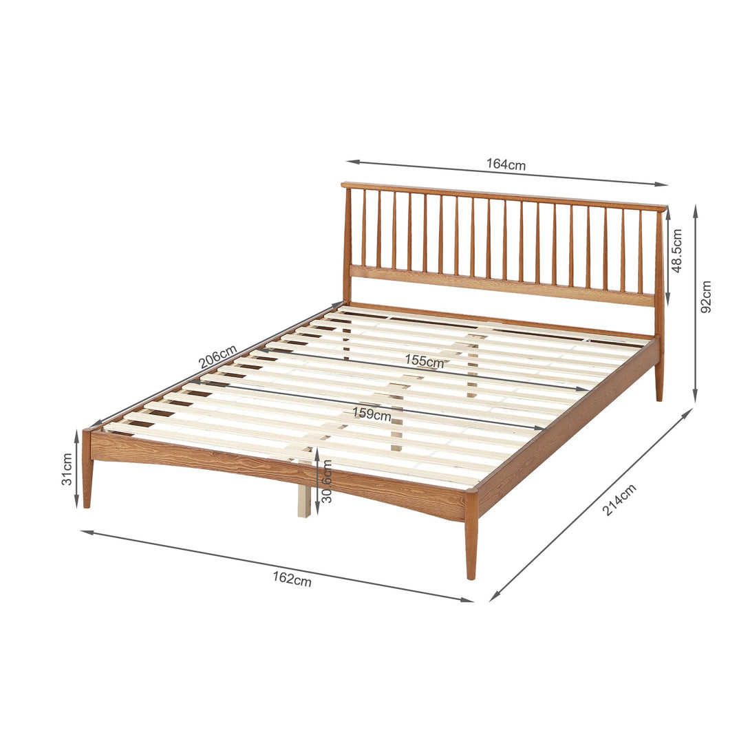 Tolmount Queen Wooden Bed Frame - Walnut