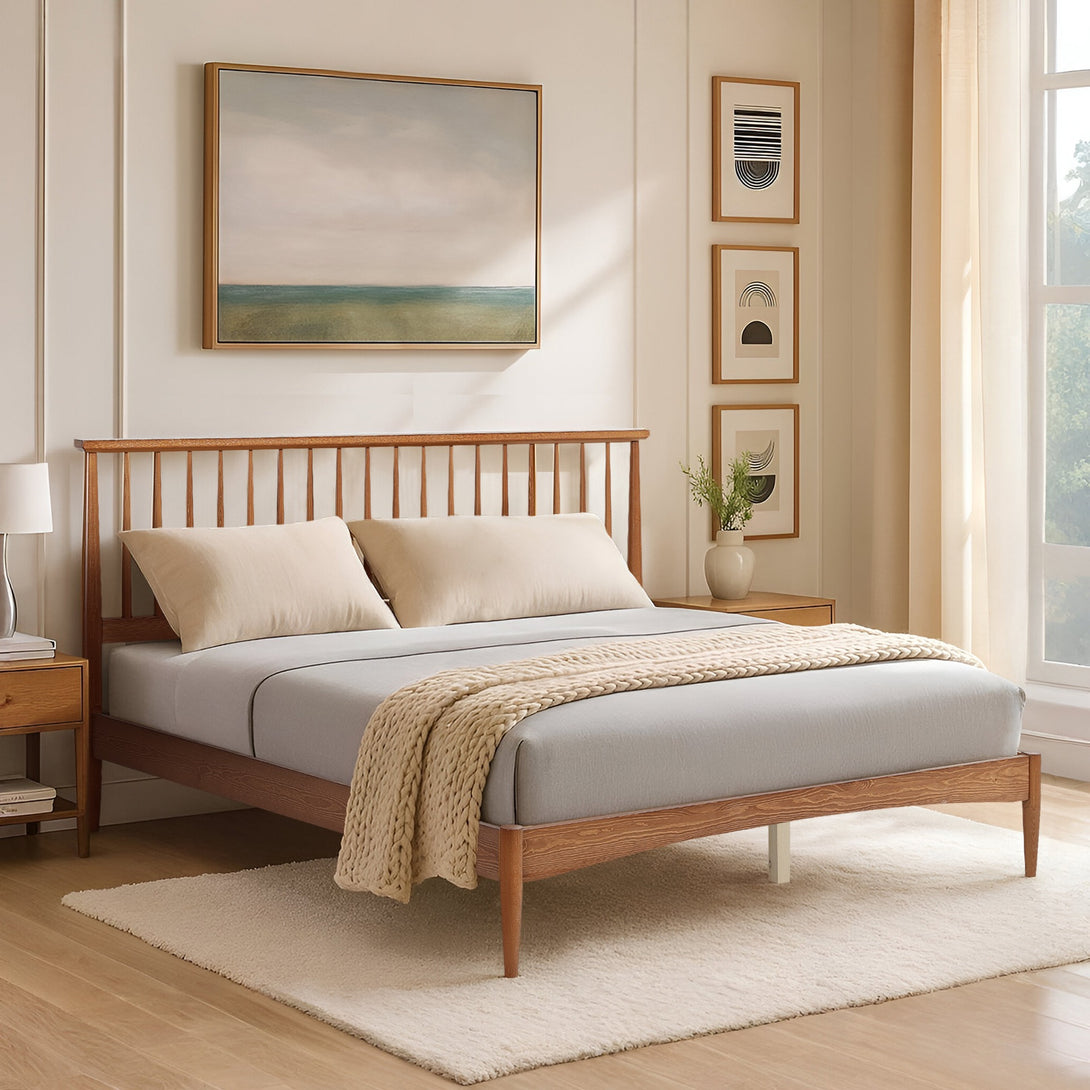 Tolmount Queen Wooden Bed Frame - Walnut
