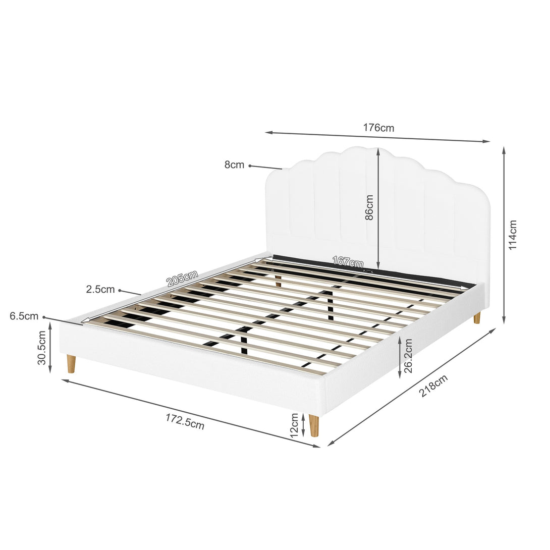 GAIRICH King Bed Frame - White