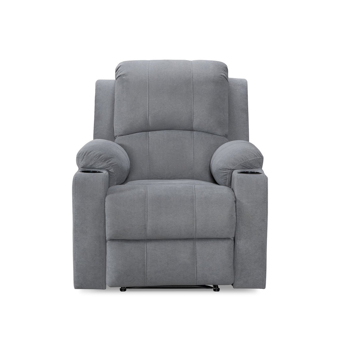 Henley Fabric Manual 1 Seater Recliner Sofa - Grey