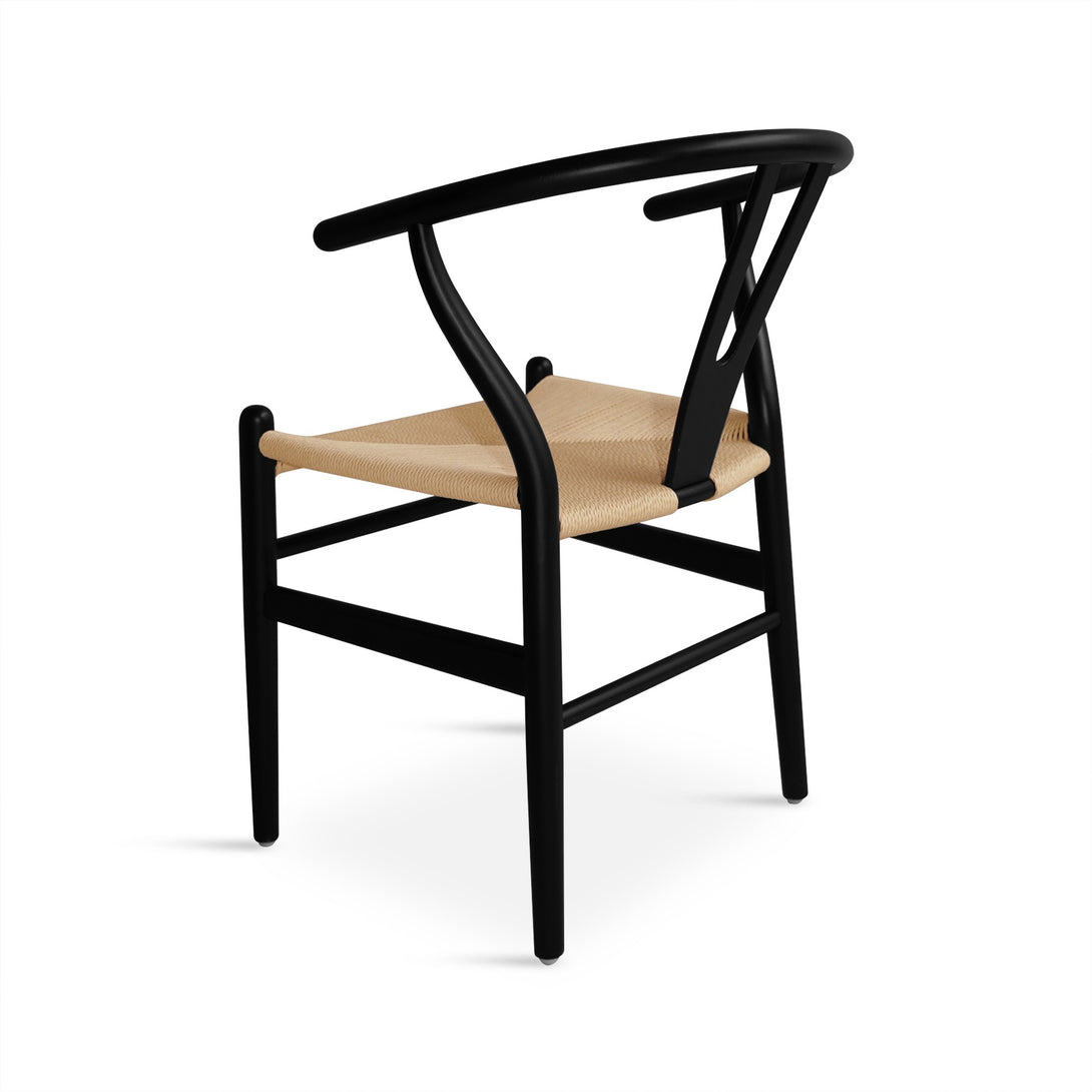 Nathan Wishbone Replica Dining Chair – Set of 2 – Black