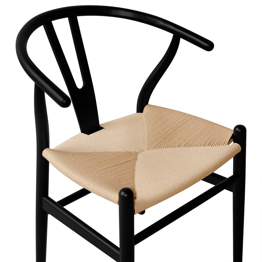 Nathan Wishbone Replica Dining Chair – Set of 2 – Black