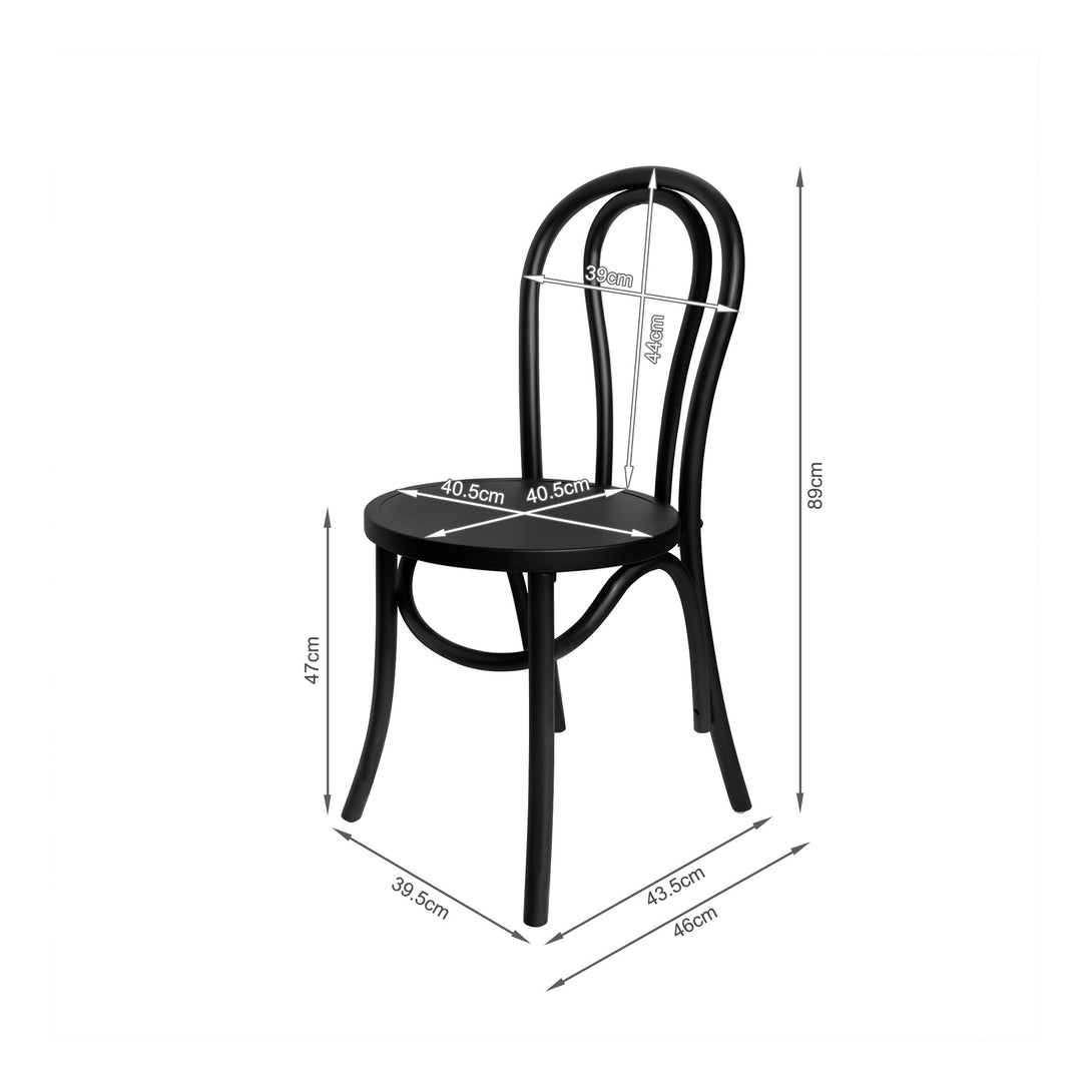 Joshua Thonet Replica Dining Chair – Set of 2 – Black