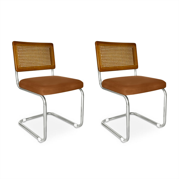 Adrian Cesca Replica Dining Chair – Set of 2 – Orange