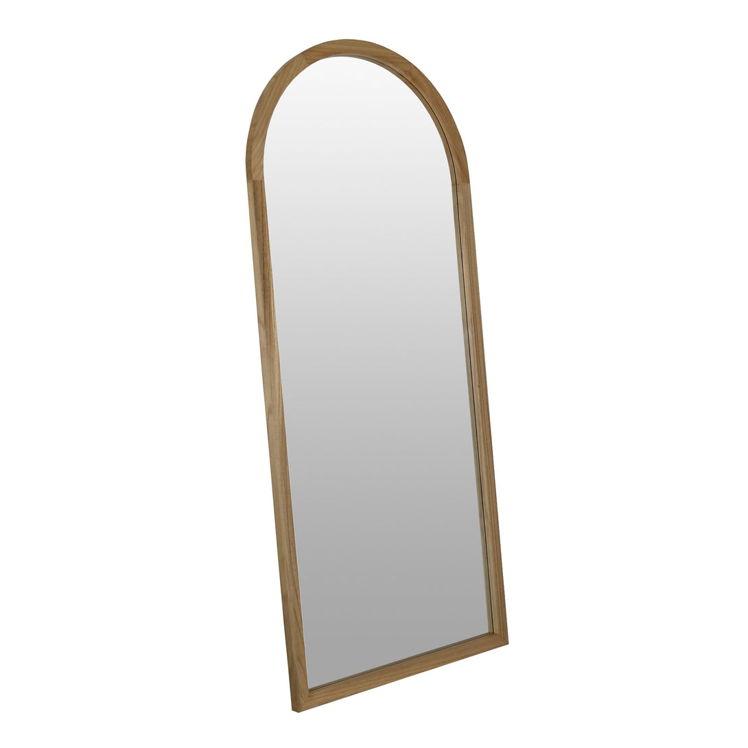 Halo Arched Full Length Mirror 180cm - Light Wood