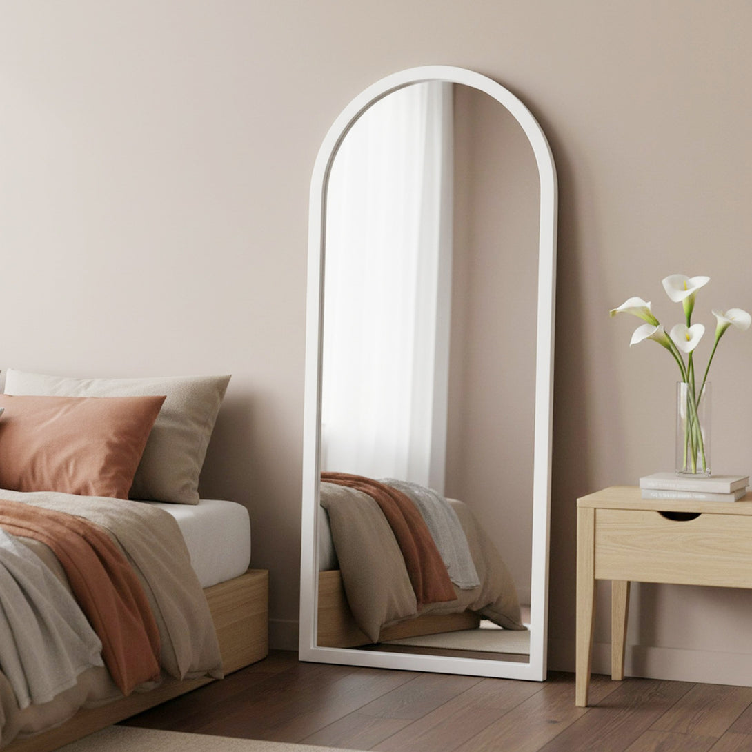 Halo Arched Full Length Mirror 180cm - White