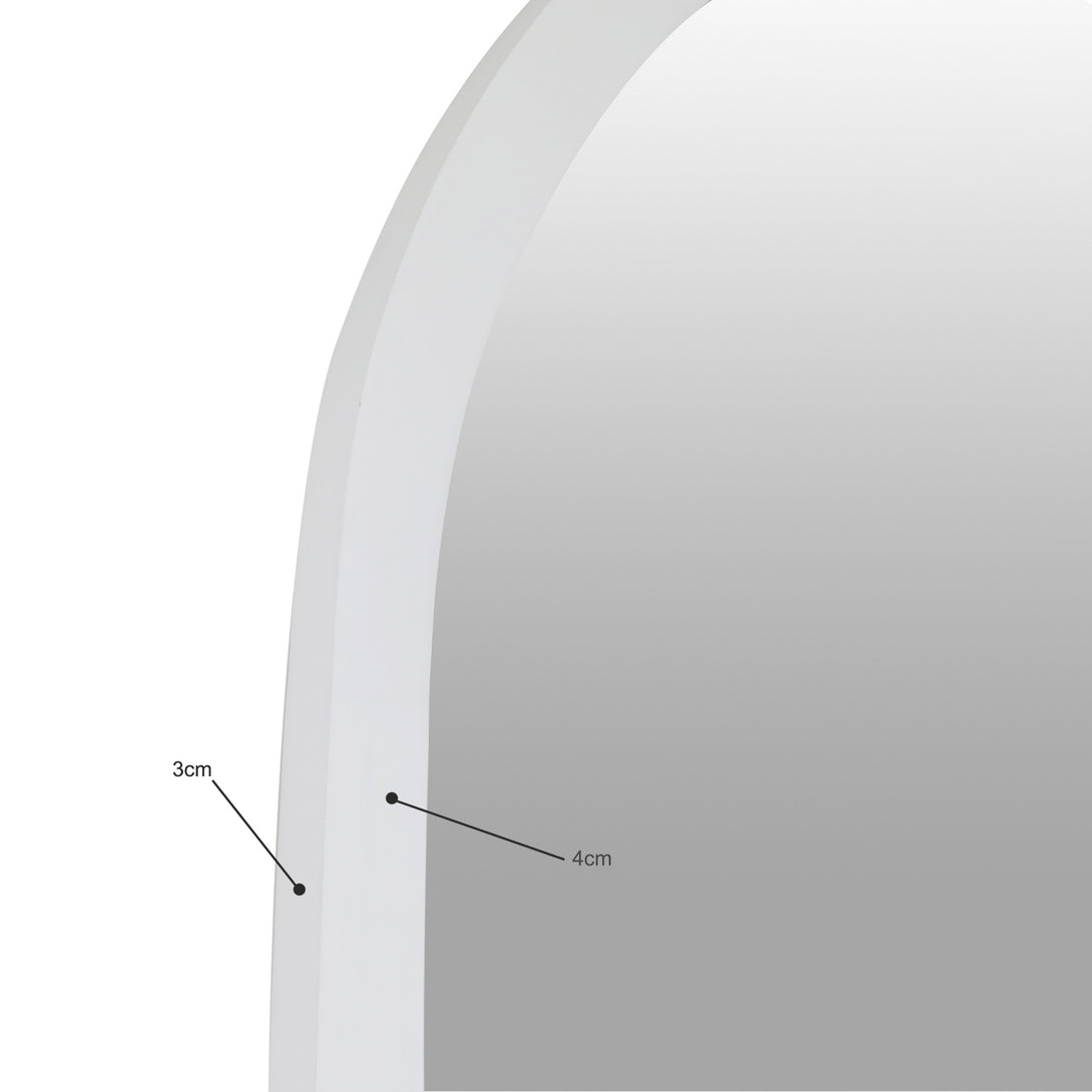 Halo Arched Full Length Mirror 180cm - White
