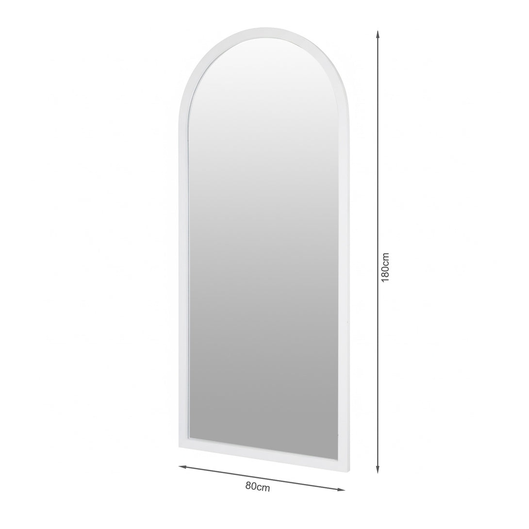 Halo Arched Full Length Mirror 180cm - White