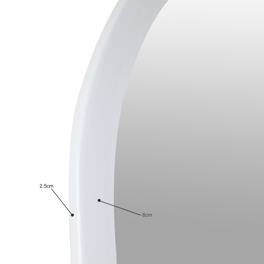 Eden Arched Full Length Mirror 190cm - White
