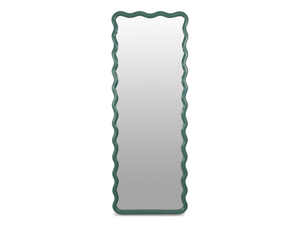 Ripple Wavy Wooden Full Length Mirror 160cm - Sage