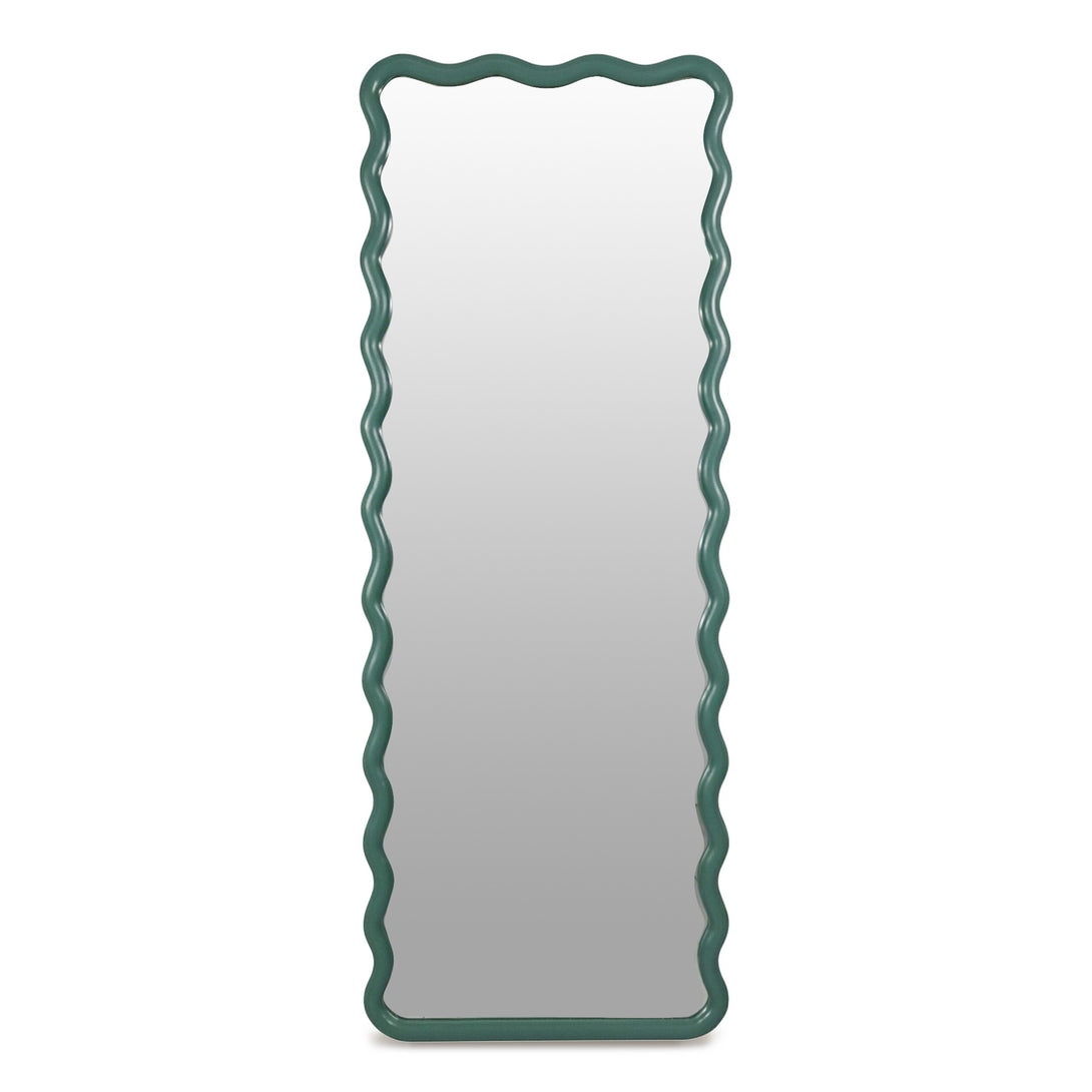Ripple Wavy Wooden Full Length Mirror 160cm - Sage