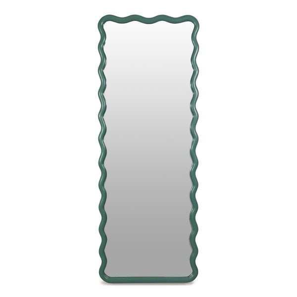Ripple Wavy Wooden Full Length Mirror 160cm - Sage