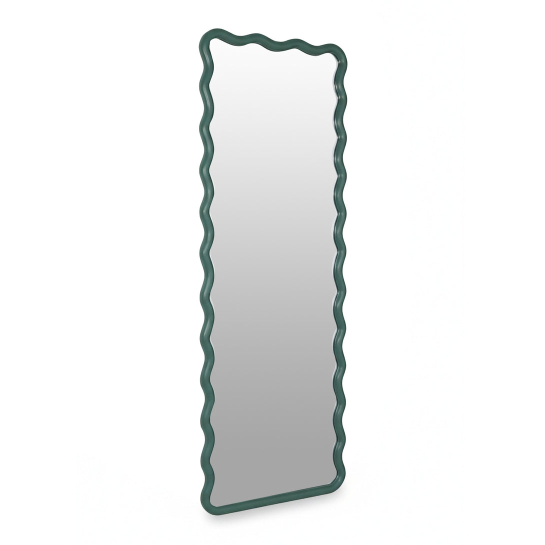 Ripple Wavy Wooden Full Length Mirror 160cm - Sage