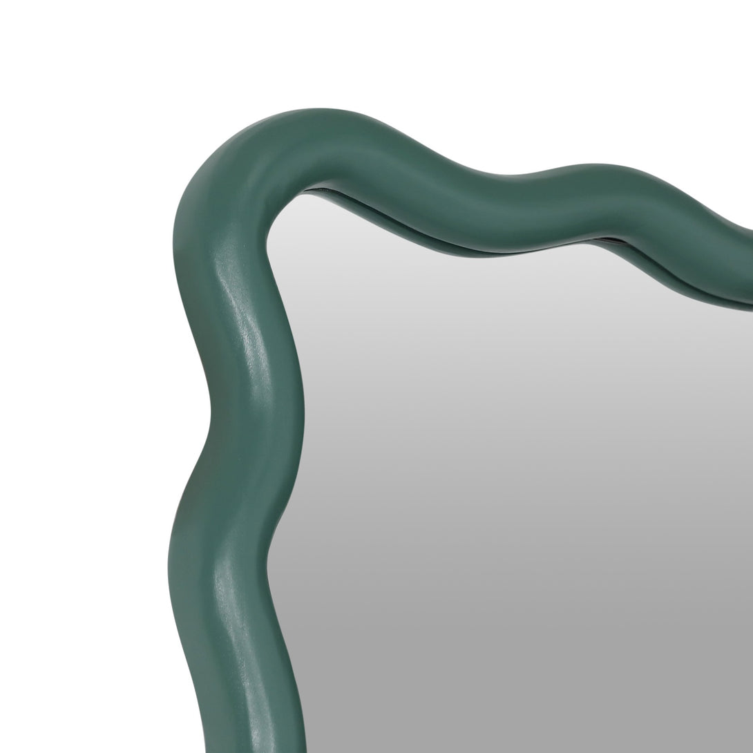 Ripple Wavy Wooden Full Length Mirror 160cm - Sage