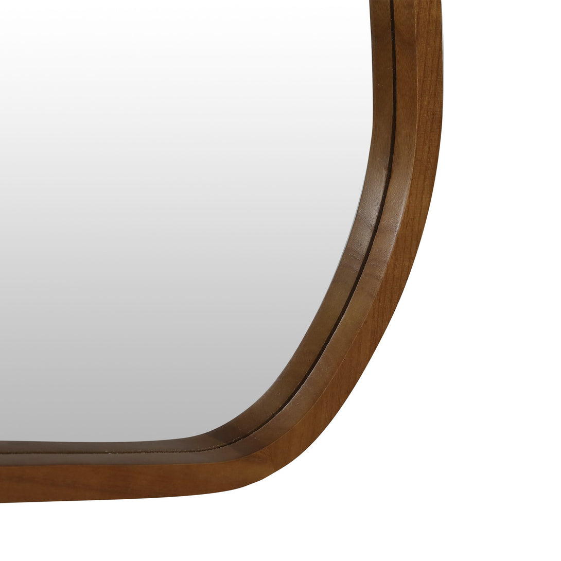 Bliss Pebble Wall Mirror 80cm - Light Wood