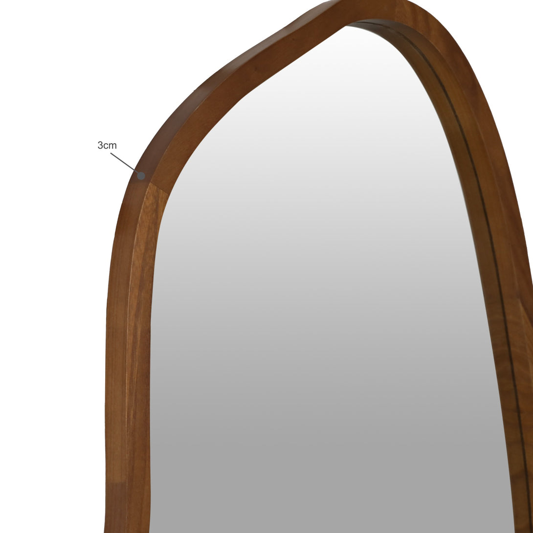 Bliss Pebble Wall Mirror 80cm - Light Wood