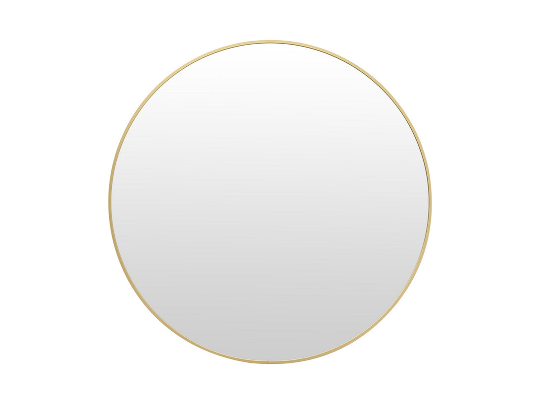 Aura Round Metal Framed Wall Mirror 80cm - Gold