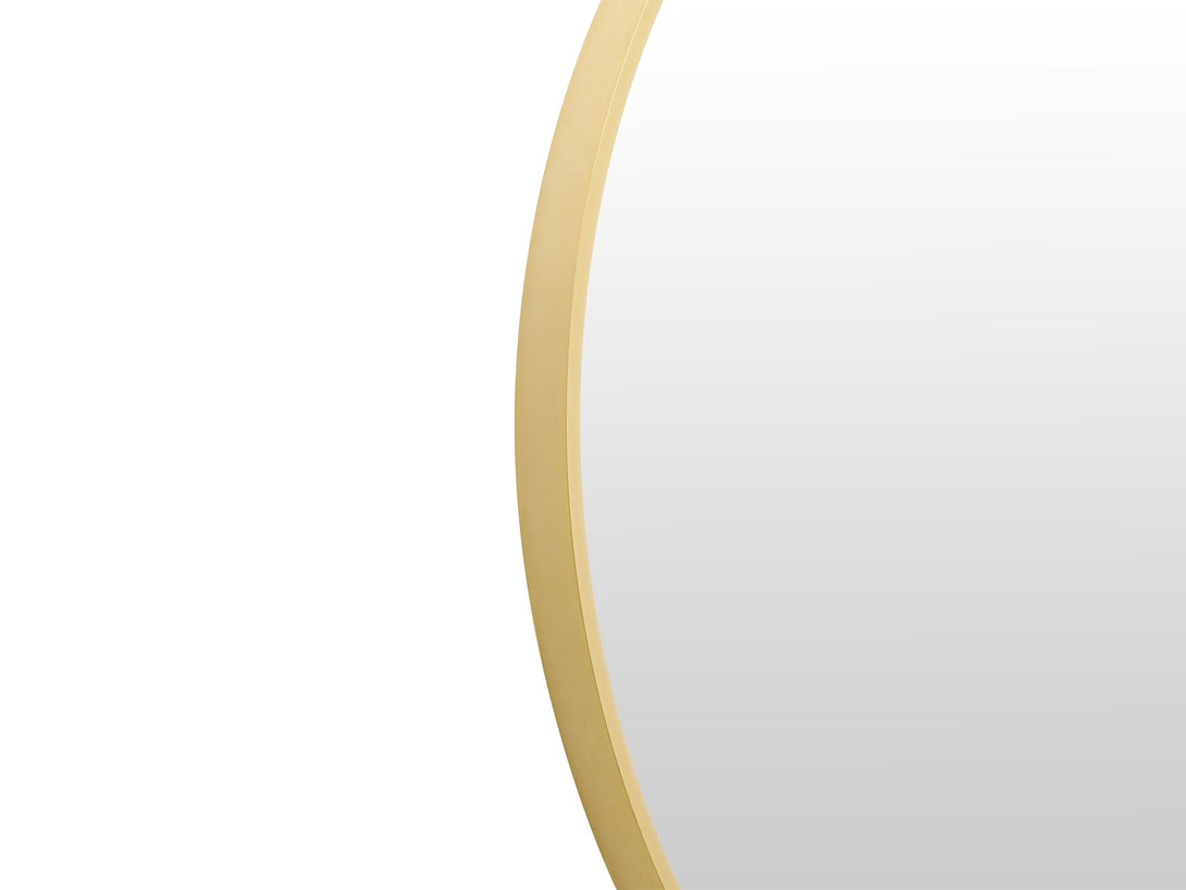 Aura Round Metal Framed Wall Mirror 80cm - Gold