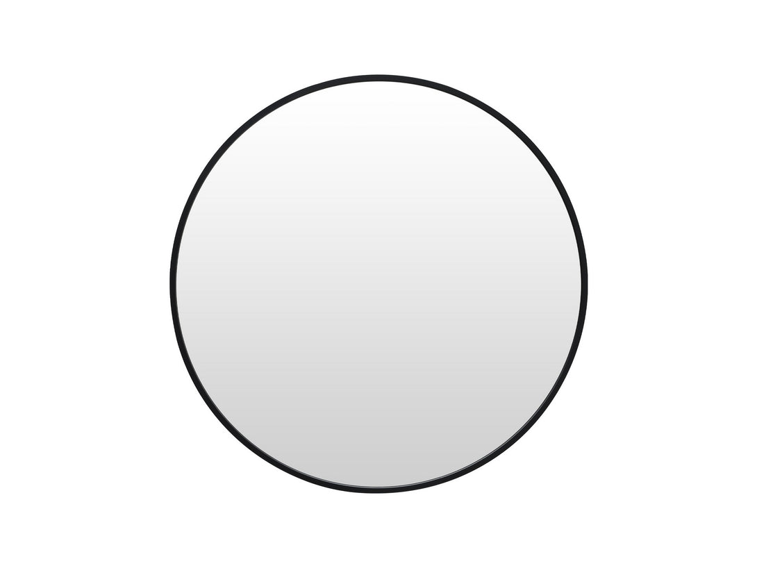 Nova Round Metal Framed Wall Mirror 50cm - Black