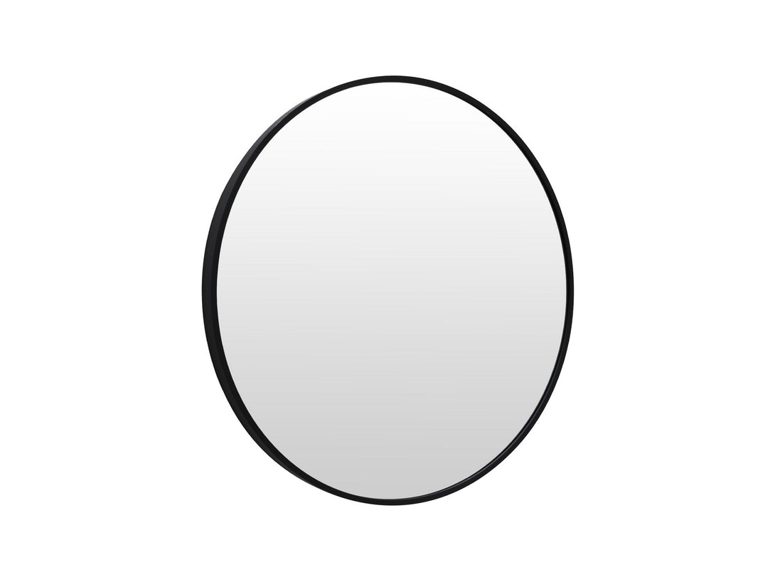 Nova Round Metal Framed Wall Mirror 50cm - Black