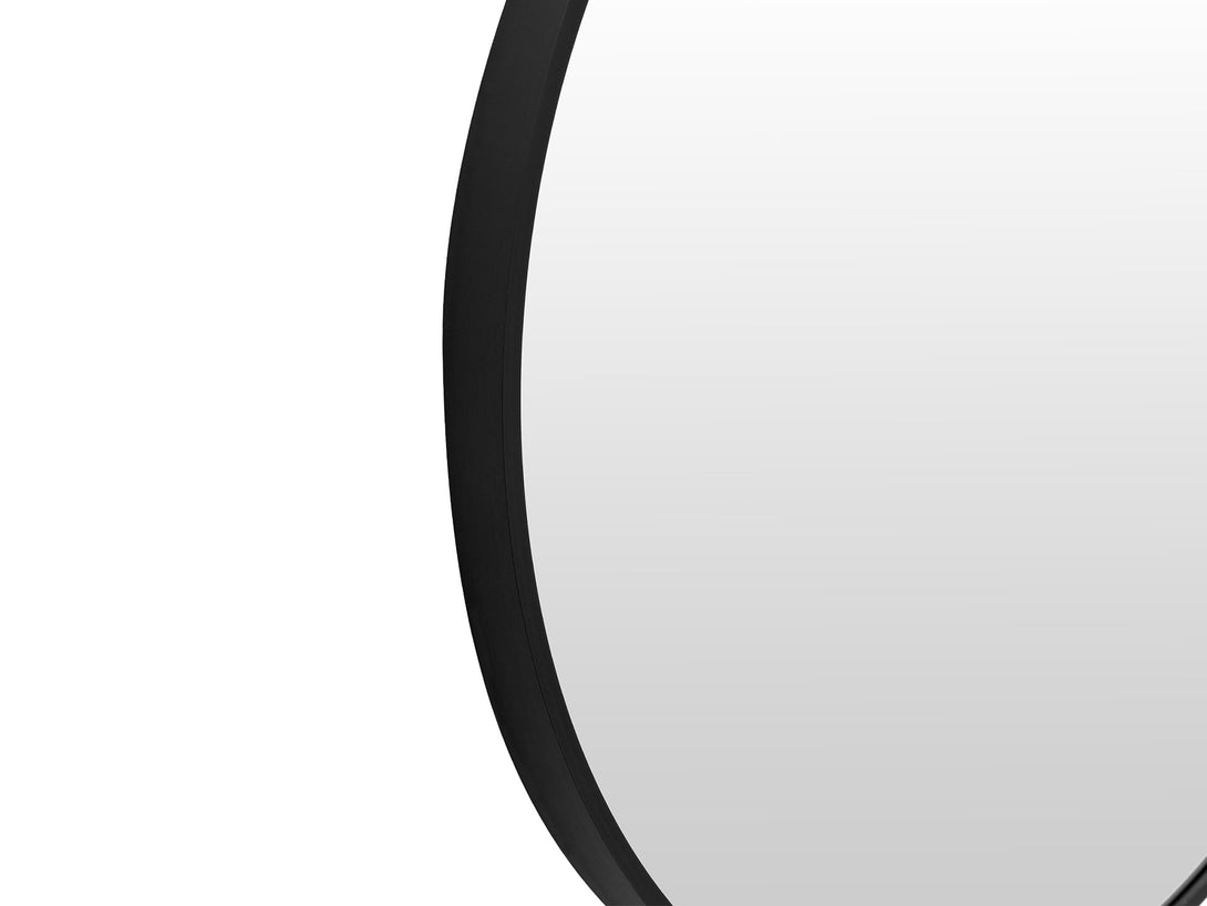 Nova Round Metal Framed Wall Mirror 60cm - Black
