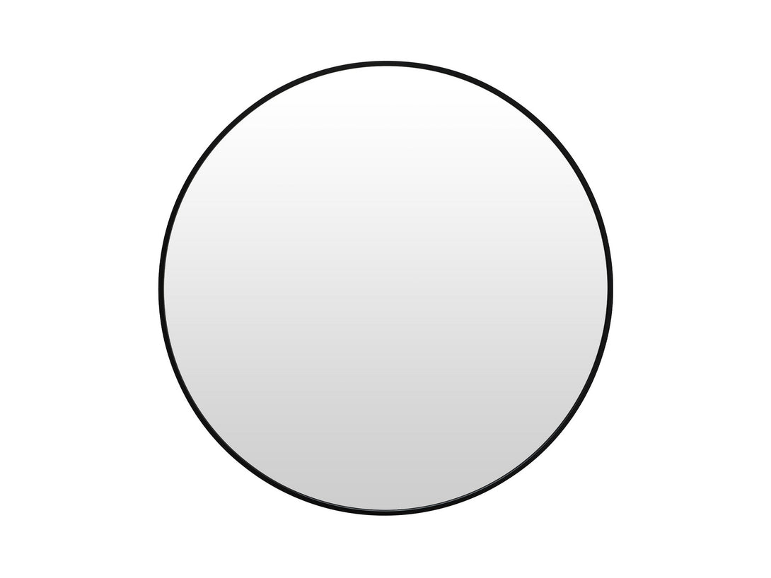 Nova Round Metal Framed Wall Mirror 70cm - Black