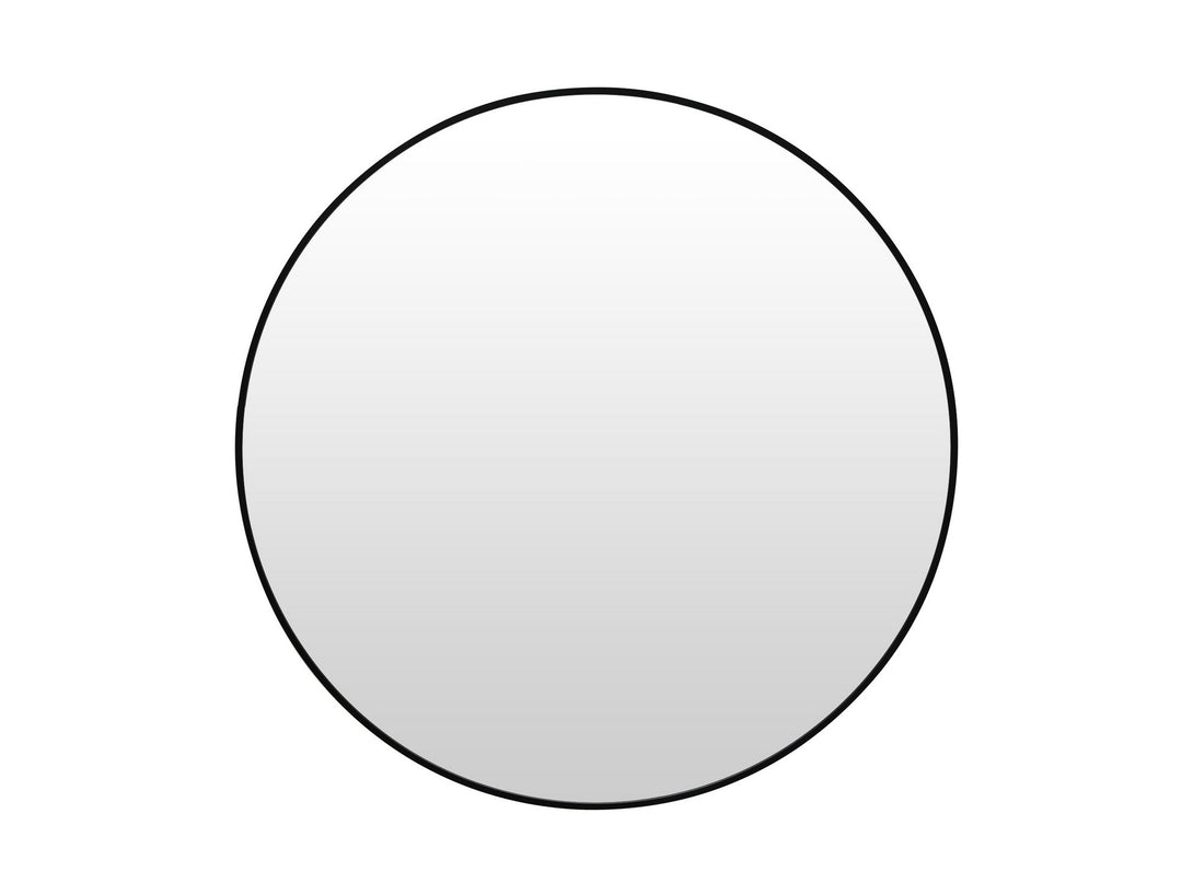 Nova Round Metal Framed Wall Mirror 80cm - Black