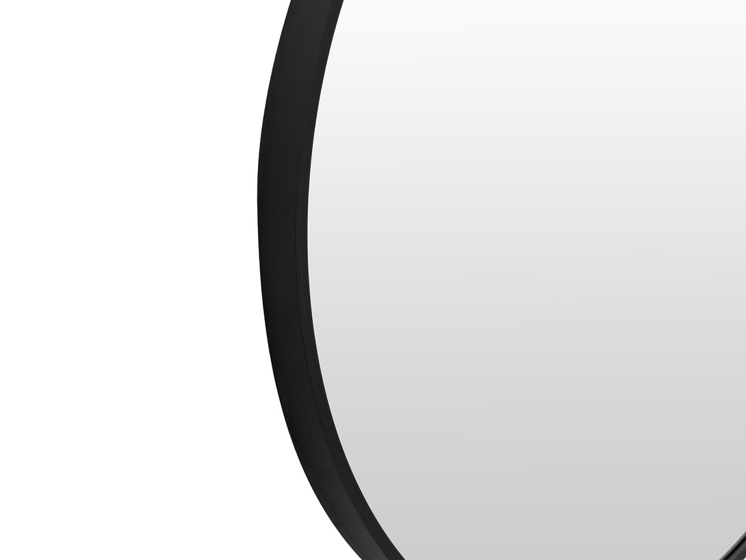 Nova Round Metal Framed Wall Mirror 80cm - Black