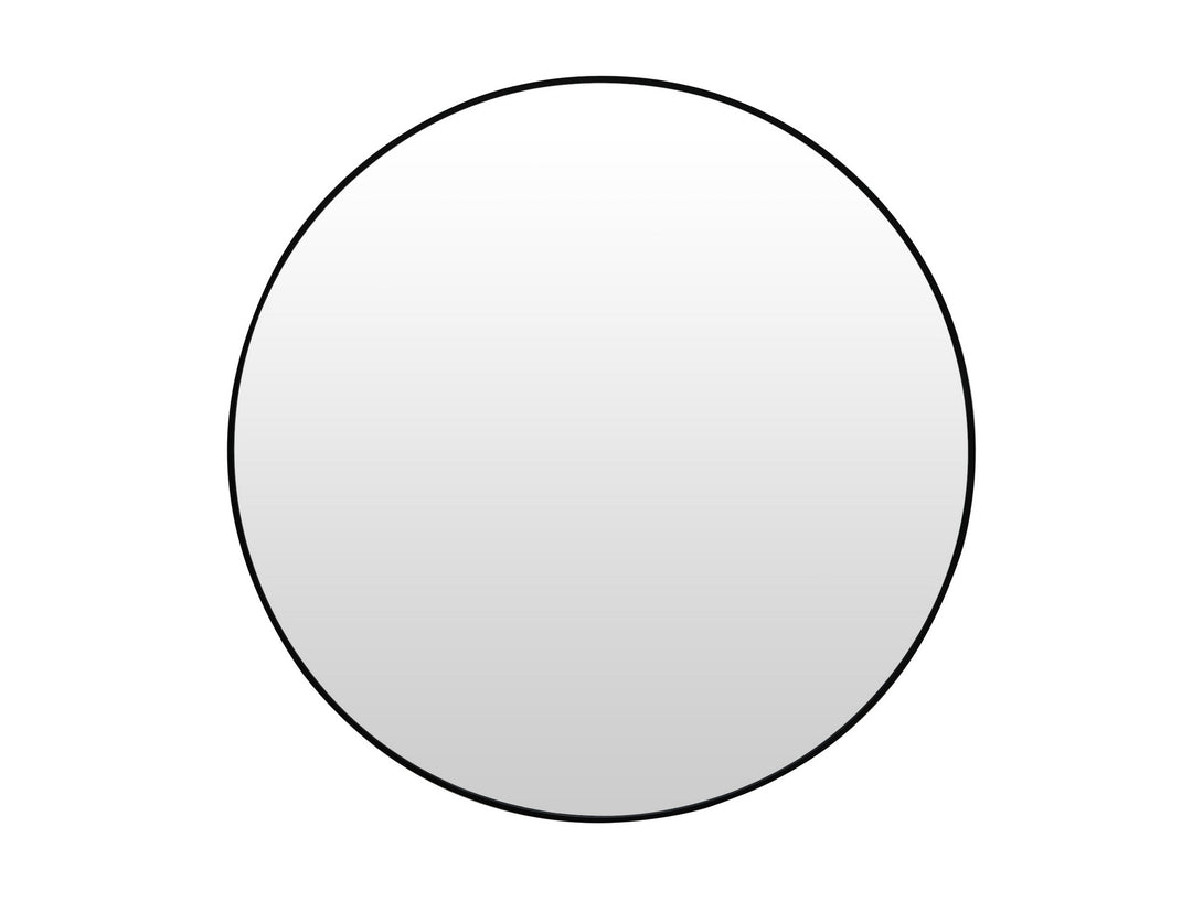 Nova Round Metal Framed Wall Mirror 90cm - Black