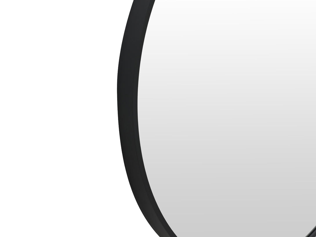 Nova Round Metal Framed Wall Mirror 90cm - Black