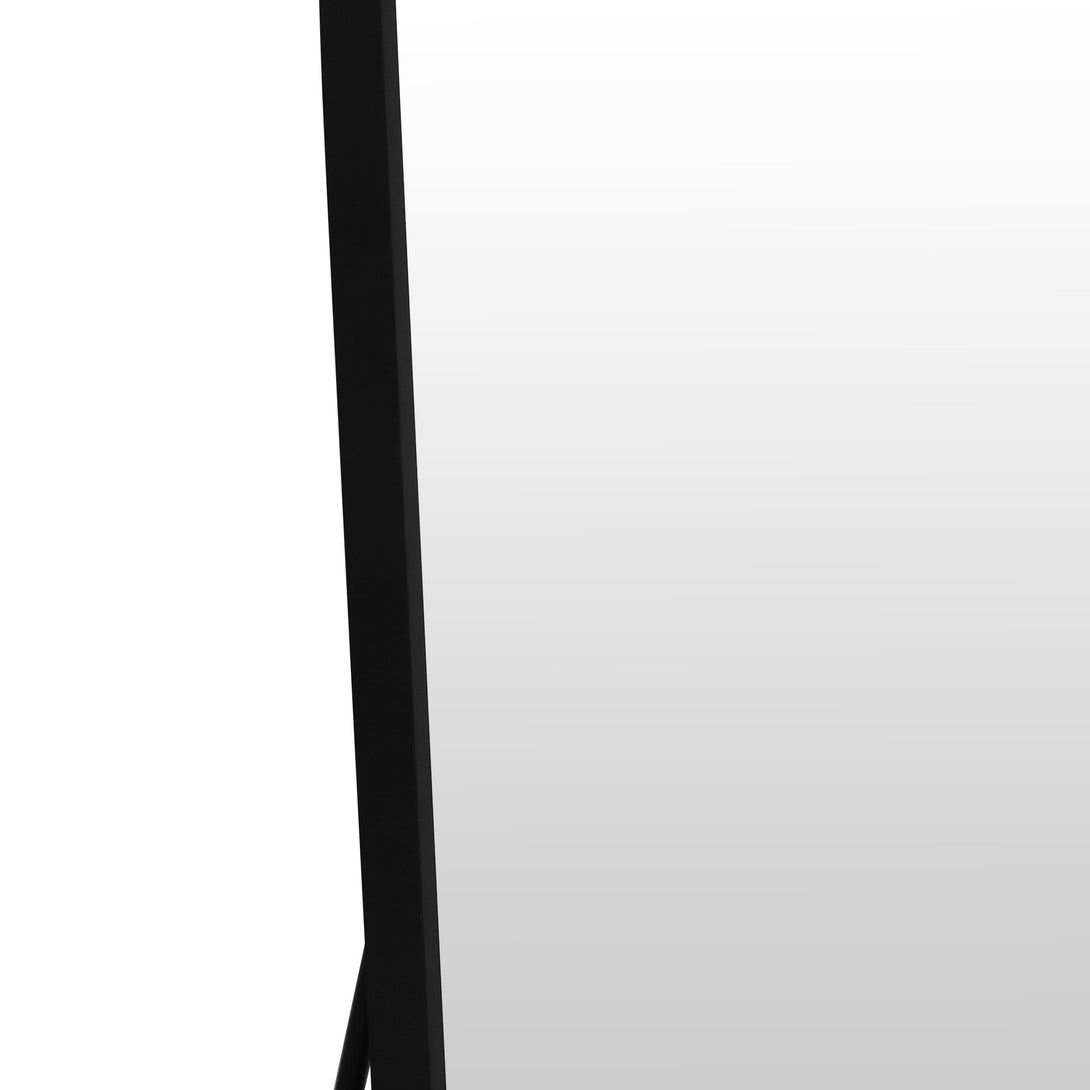 Stella Arched Freestanding Metal Mirror - Black