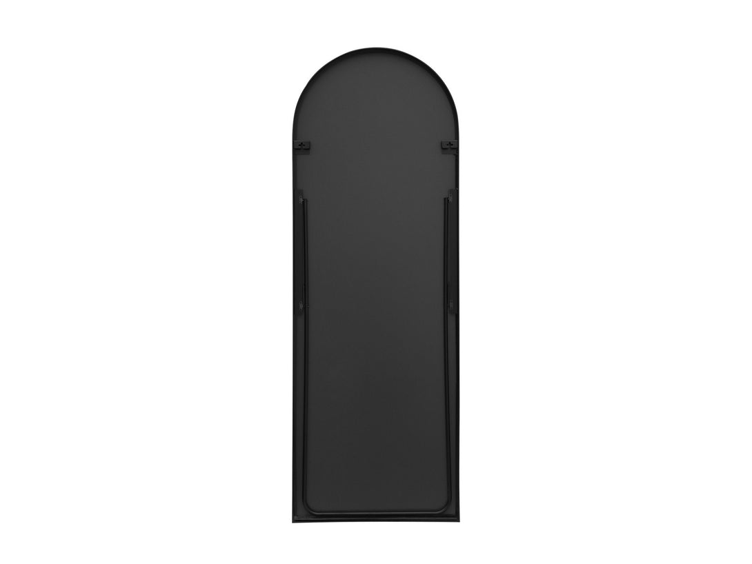 Stella Arched Freestanding Metal Mirror - Black