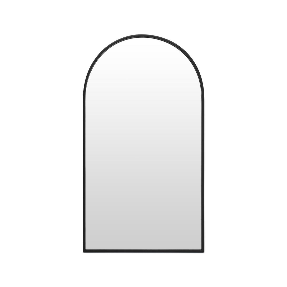 Luna Arched Metal Wall Mirror - Black