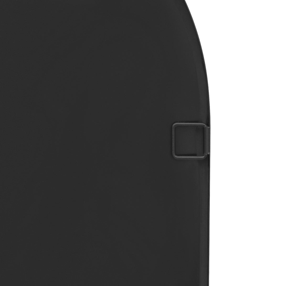 Luna Arched Metal Wall Mirror - Black