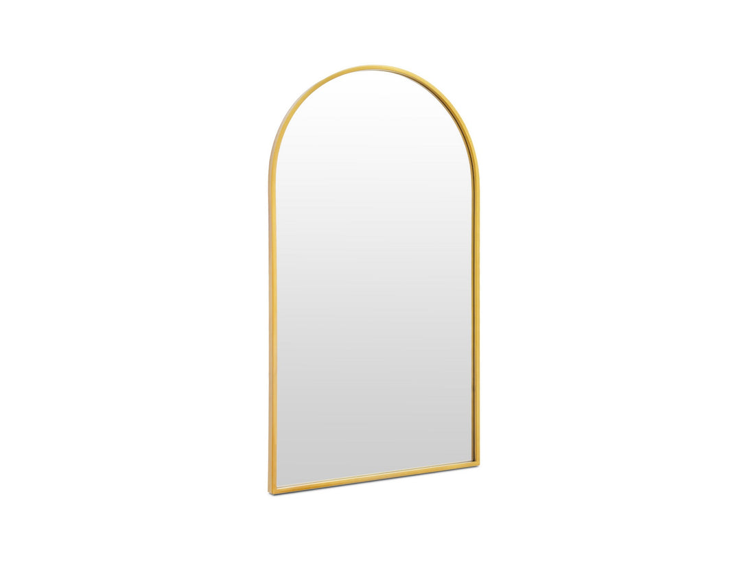Luna Arched Metal Wall Mirror - Gold