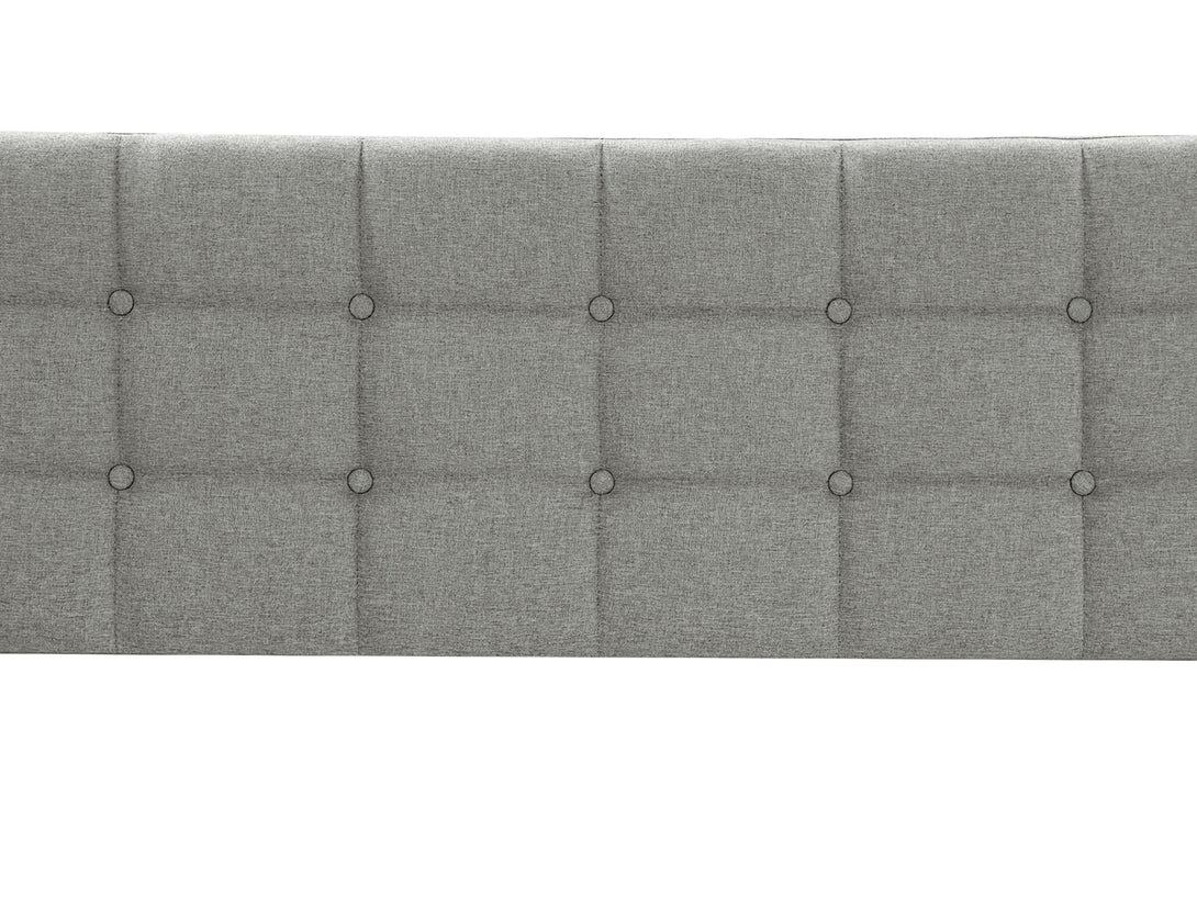 Aspen Queen Fabric Bed Frame - Stone