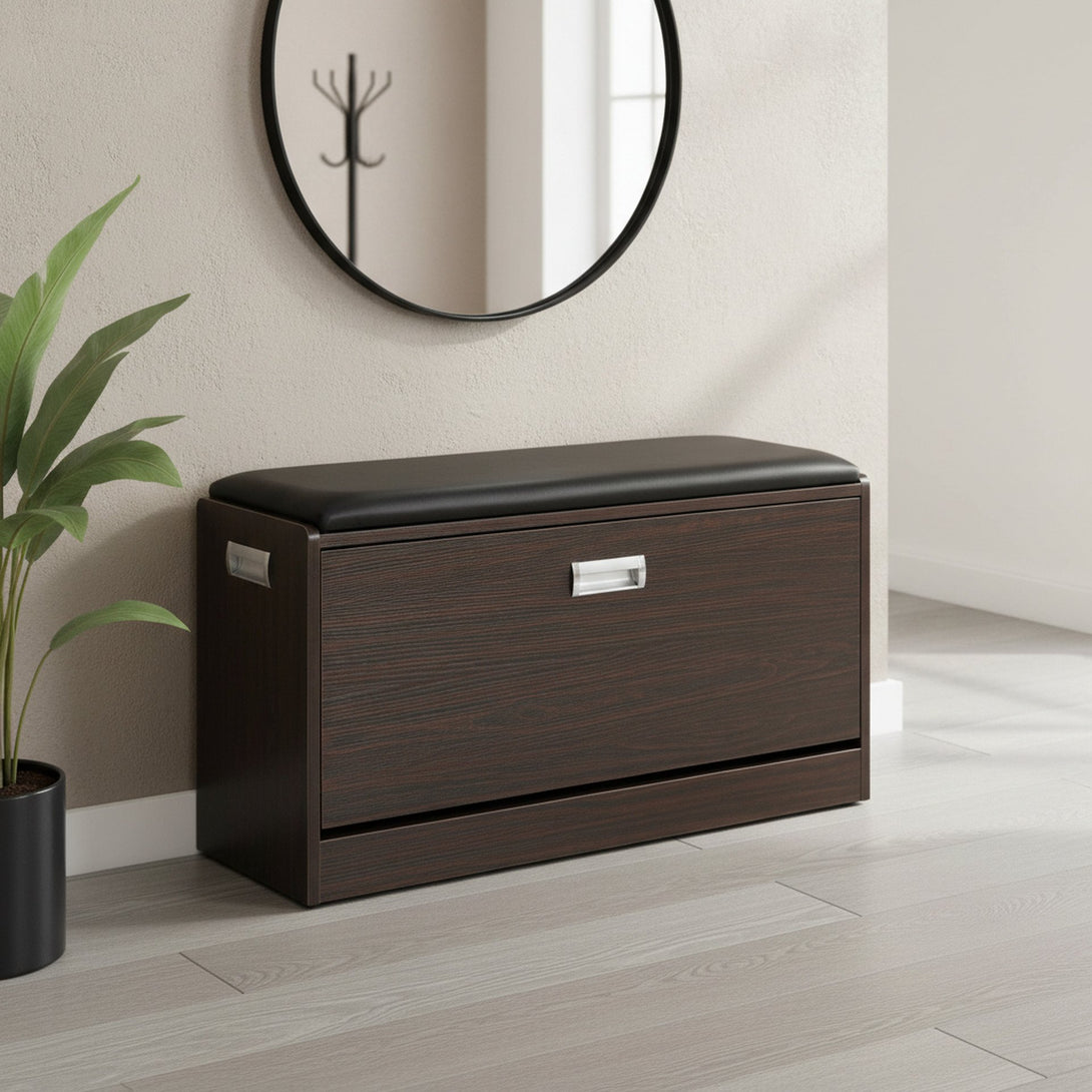 GLORIA Wooden Shoe Rack 3 Layer - Walnut