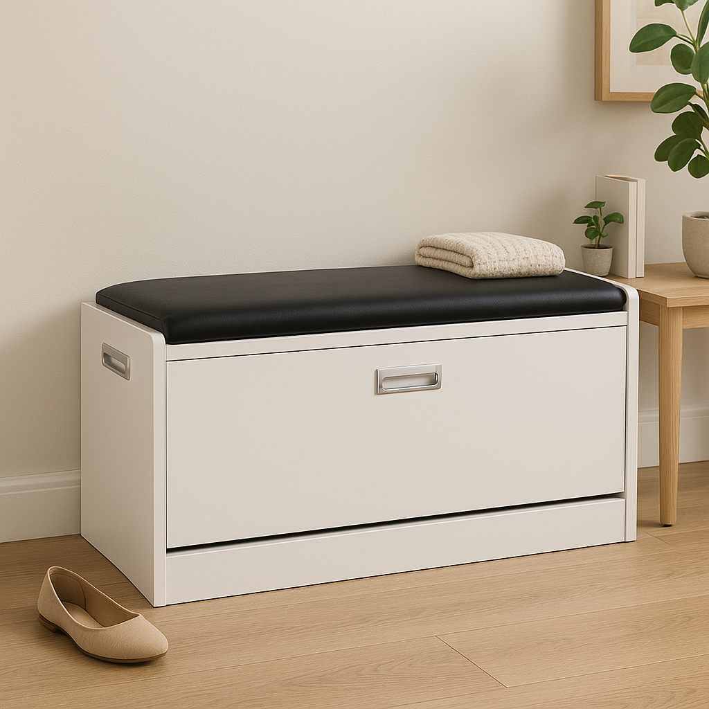 GLORIA Wooden Shoe Rack 3 Layer - White