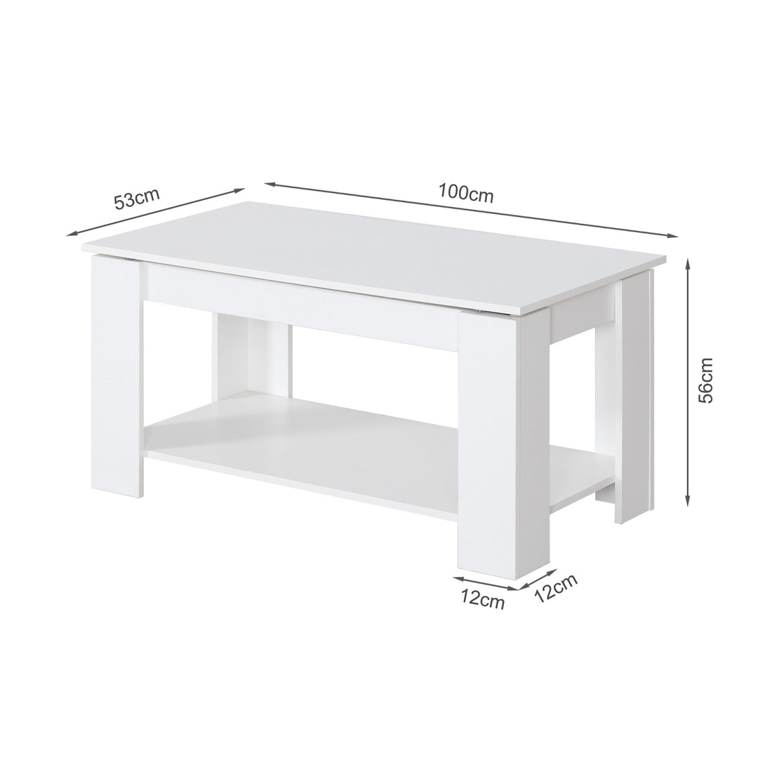 KENDALL Lift Top Coffee Table - White