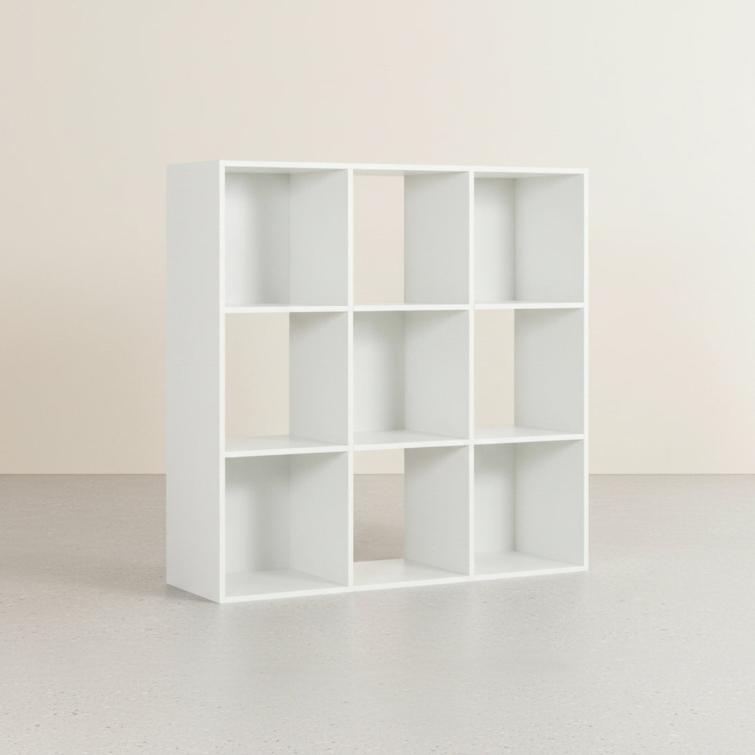 KIVU 9 Cube Square Bookshelf - White