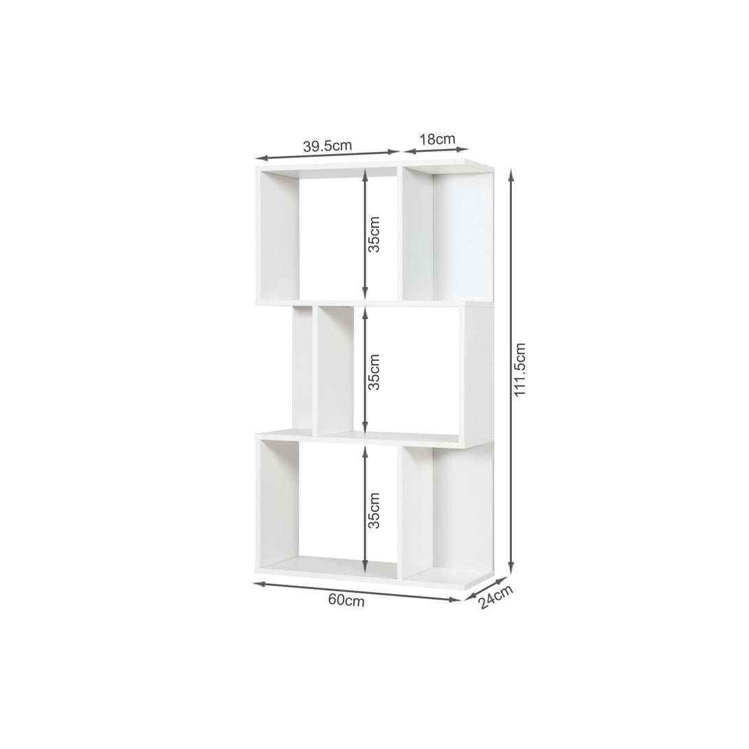 NAMAK 3 Tier Bookshelf - White
