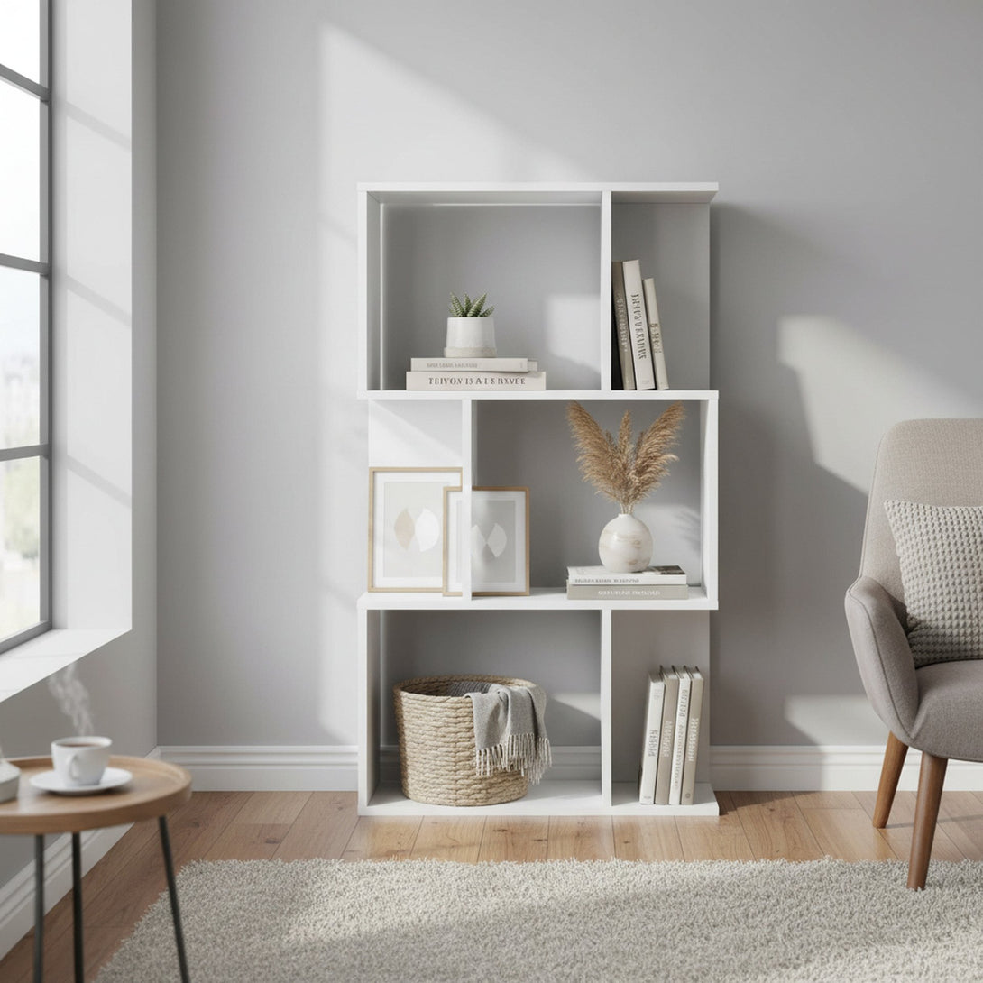 NAMAK 3 Tier Bookshelf - White