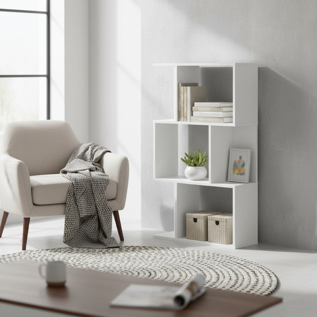 NAMAK 3 Tier Bookshelf - White